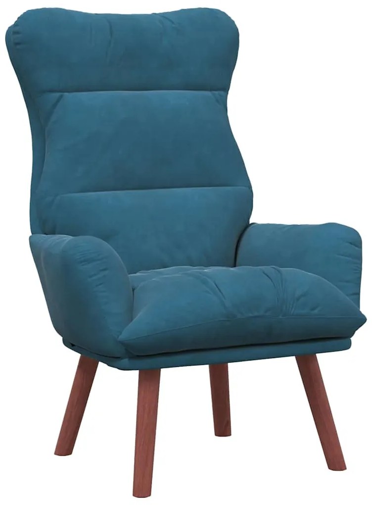 vidaXL Χαλαρωτική Πολυθρόνα Μπλε 69 x 74 x 93 εκ. Βελούδο