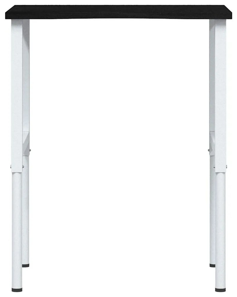 vidaXL πάγκος εργασίας σκούρο καφέ 80x60x(71,5-98) cm μασίφ ξύλο δρυς
