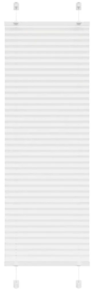 vidaXL Πλισέ περσίδα Λευκό 40x150 cm Πλάτος υφάσματος 39,4 cm