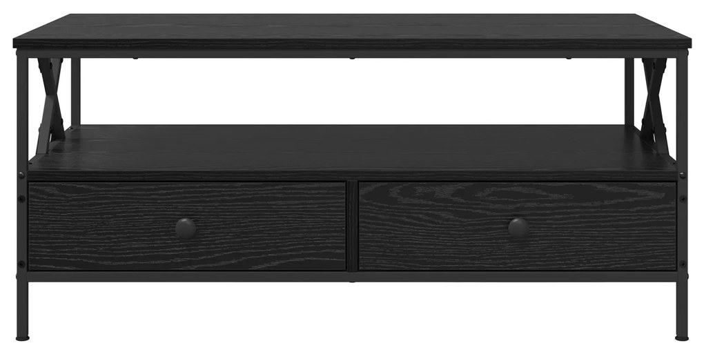 vidaXL Τραπεζάκι σαλονιού with Drawer Μαύρη δρυς 100 x 51 x 45 cm