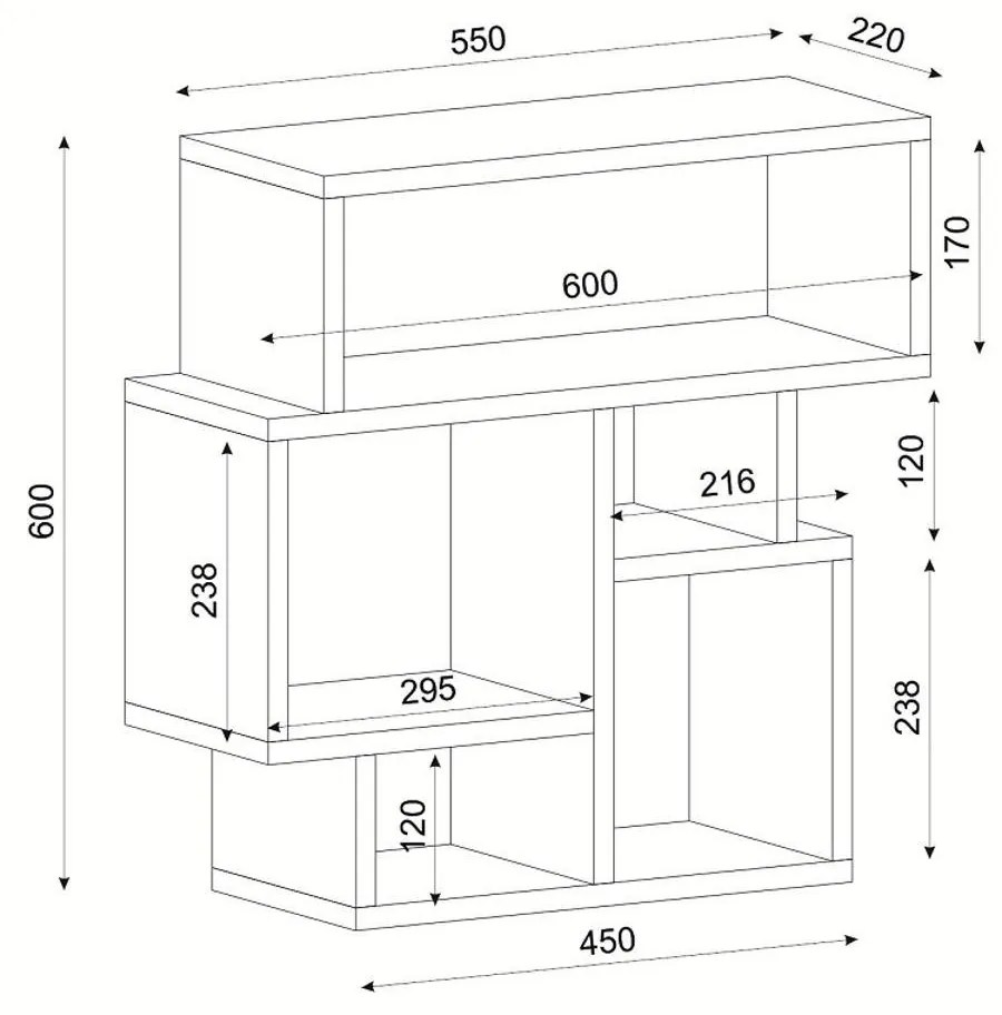 Τραπεζάκι Άκρης LIPSI Wenge Μοριοσανίδα/Μελαμίνη 60x22x60cm - 14410195 - 14410195