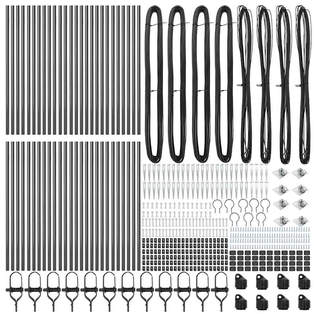 vidaXL Στύλος Περιφράξεων 52 pcs Ασημί 3.2 x 3.2 x 60 εκ Ατσάλι