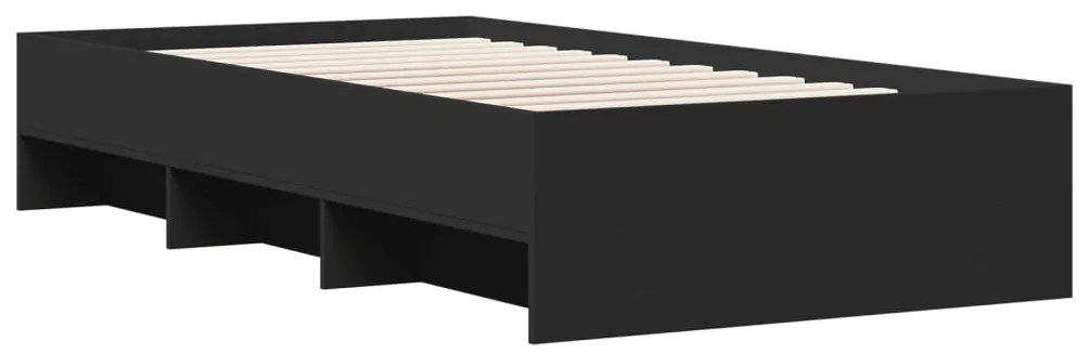 vidaXL Πλαίσιο Κρεβατιού Μαύρο 75 x 190 εκ. από Επεξεργασμένο Ξύλο