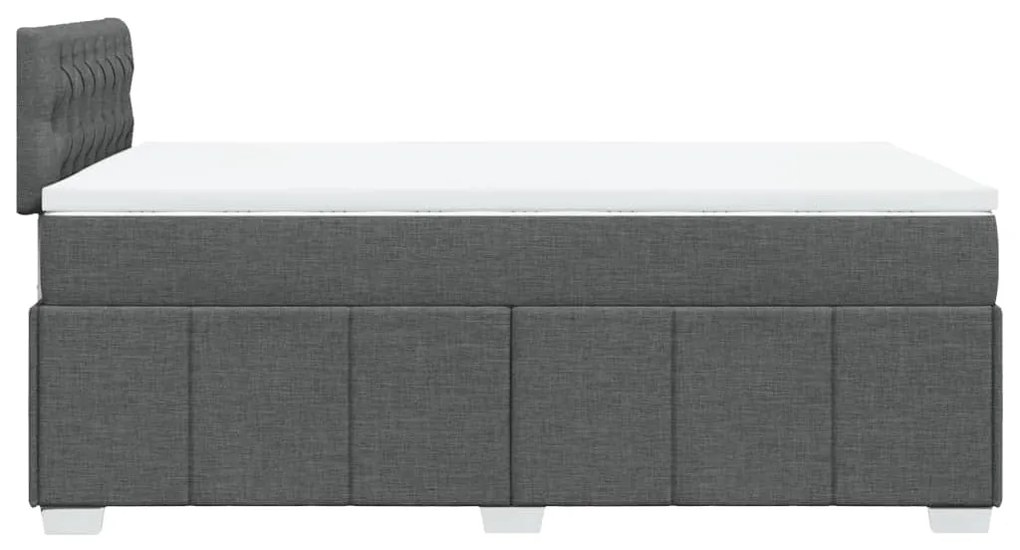 ΚΡΕΒΑΤΙ BOXSPRING ΜΕ ΣΤΡΩΜΑ ΣΚΟΥΡΟ ΓΚΡΙ 120X200 ΕΚ. ΥΦΑΣΜΑΤΙΝΟ 3289343