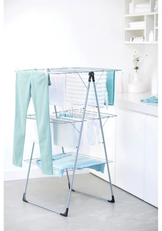 Δωμάτιο Brabantia "tower" 90300183, 23 m, Εύκολα αναδιπλούμενο, Ρυθμιζόμενο, Μεταλλικό γκρι