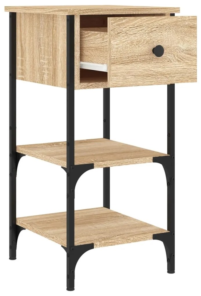 vidaXL Κομοδίνο Sonoma Δρυς 34 x 36 x 70 εκ. από Επεξεργασμένο Ξύλο