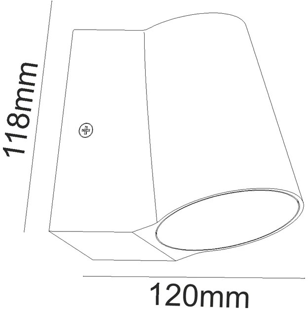 LED COB WALL LUMINAIRE 6W 400LM 100° 230V AC 3.000K DARK GREY CRI80 IP54 30.000HRS - Αλουμίνιο - LG0509G