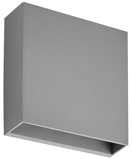 Adeleq Led Φωτιστικό Pc Τετράγωνο Διπλής Κατεύθυνσης 6W 3000Κ Ip65 Γκρι 9-9636