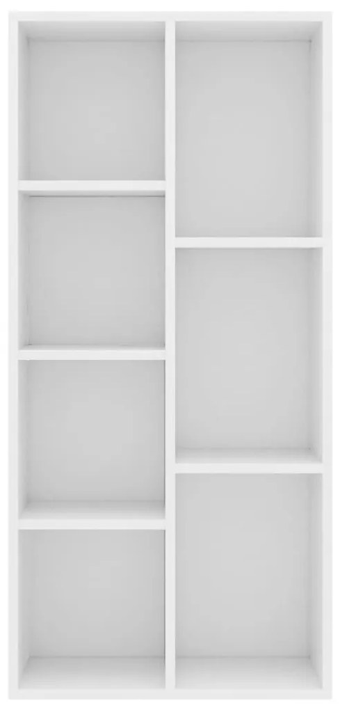 Βιβλιοθήκη Λευκή 50 x 25 x 106 εκ. από Επεξ. Ξύλο - Λευκό