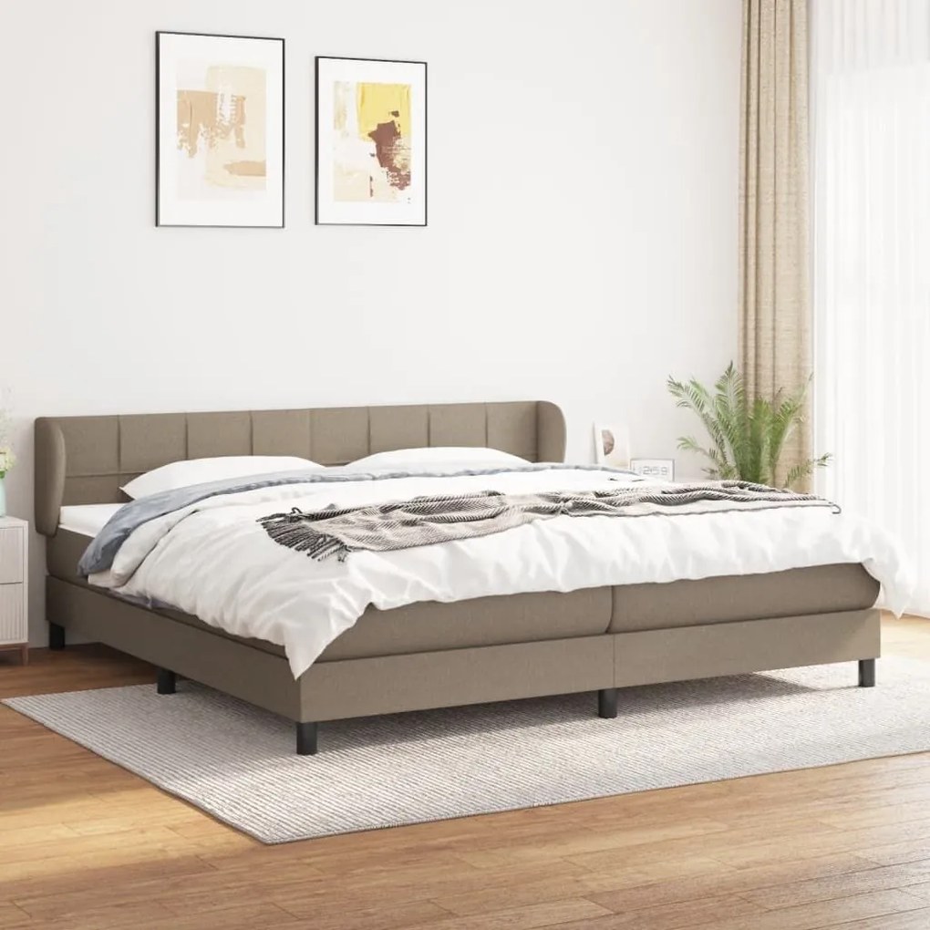 ΚΡΕΒΑΤΙ BOXSPRING ΜΕ ΣΤΡΩΜΑ TAUPE 200X200 ΕΚ. ΥΦΑΣΜΑΤΙΝΟ 3126273