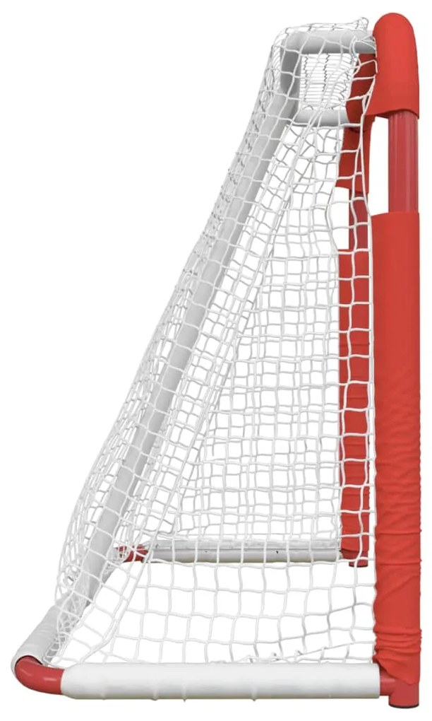 vidaXL Τέρμα Χόκεϊ Κόκκινο και Λευκό 137 x 66 x 112 εκ. από Πολυεστέρα
