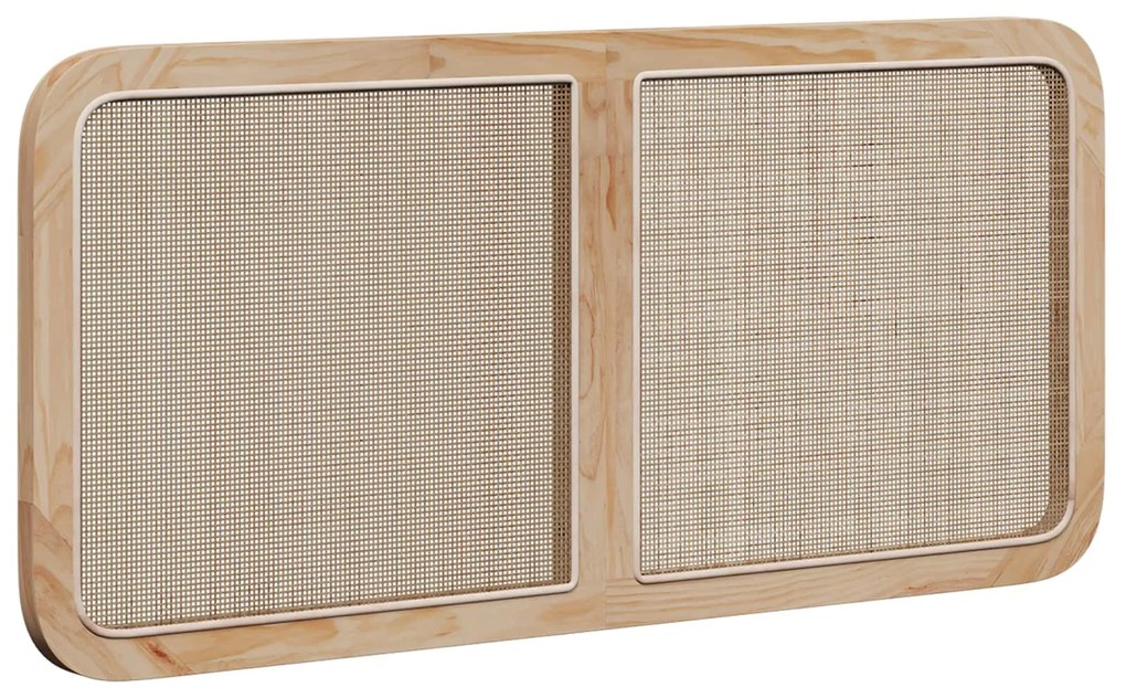 vidaXL Κεφαλάρι με κεφαλάρι Φυσικό 120 x 55 x 3 εκ. Ρατάν