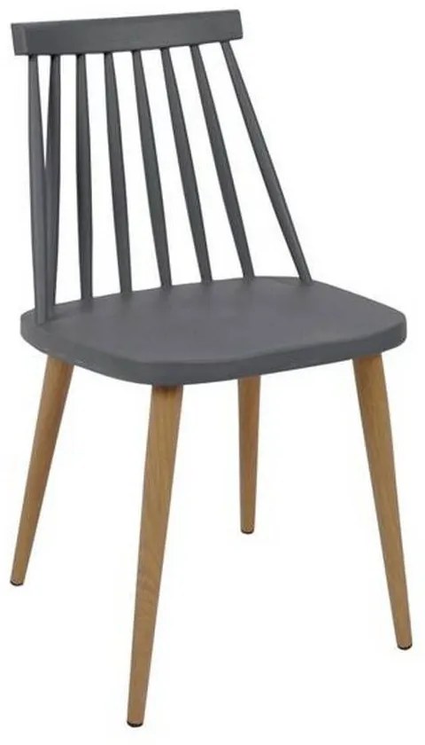 Καρέκλα Lavida Anthracite ΕΜ139,4 43x48x77cm Σετ 4τμχ Metal, Polypropylene