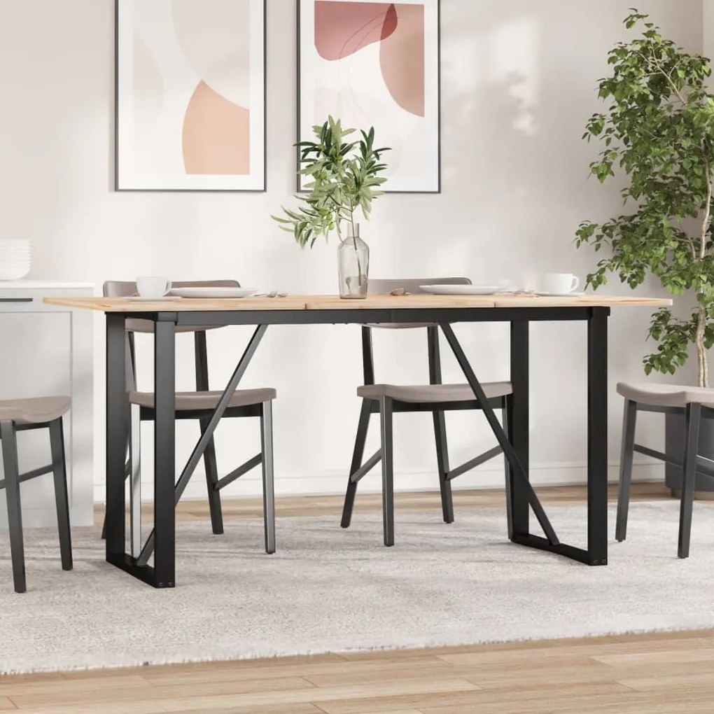 vidaXL Πόδια Τραπεζαρίας σε Σχήμα «Ο» 140x60x73 εκ. Ατσάλι