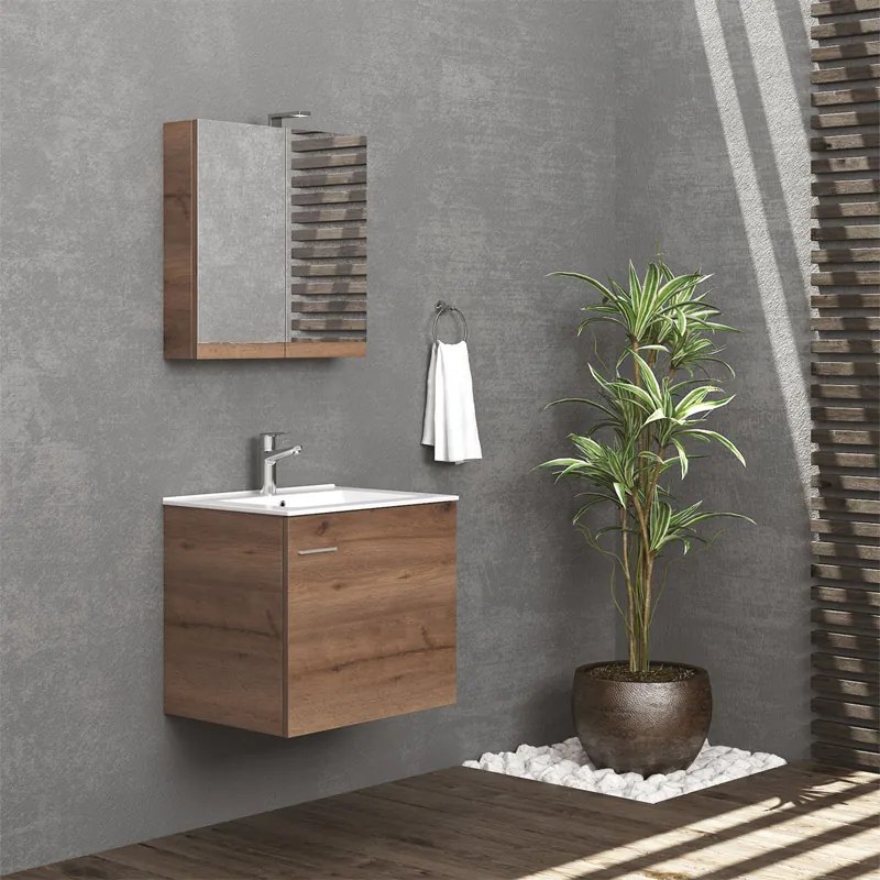 Βάση με ανοιγόμενη πόρτα Brown 8702 NEW BITOLA 60 KARAG 59x45x55cm - NBITB608702 - NBITB608702