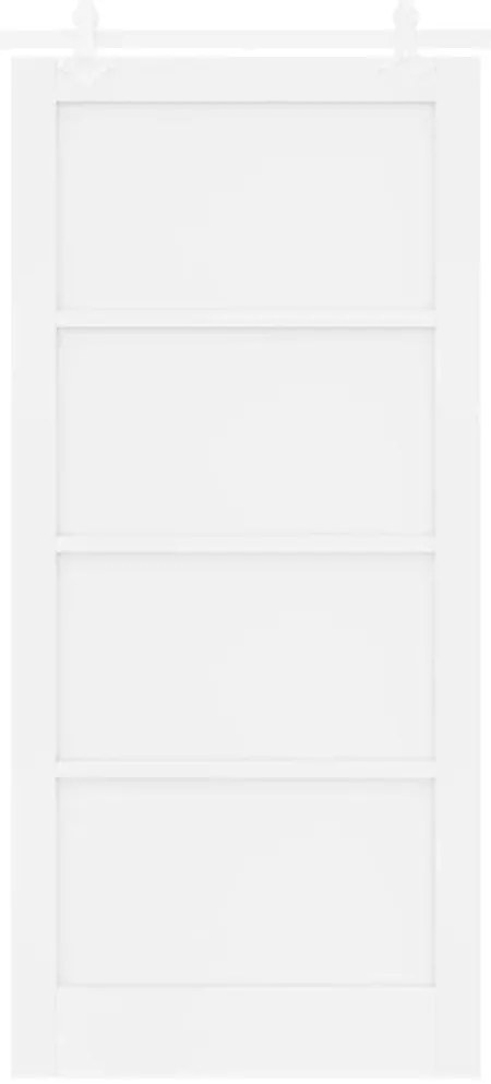 vidaXL Συρόμενη Πόρτα Χειροκίνητος Λευκό 93 x 202 cm