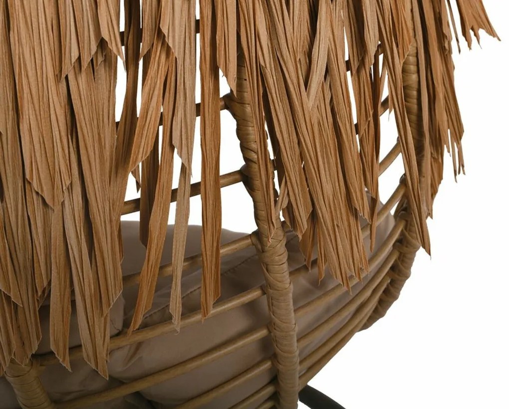 Κρεμαστή πολυθρόνα Mesa A104, 197x105cm, 30 kg, Καφέ, Beige, Ραττάν, Ταπισερί, Ξύλο, Μαξιλάρι καθίσματος: Ναι | Epipla1.gr