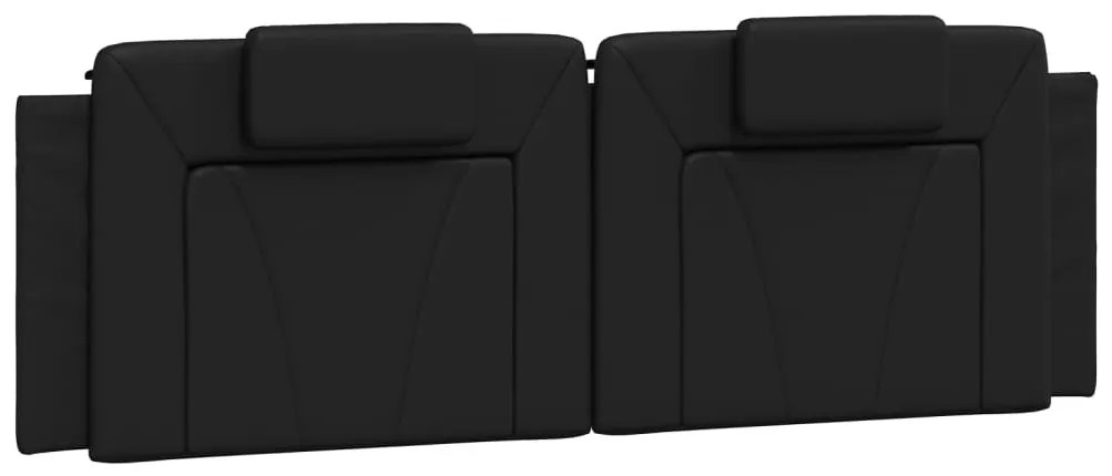 vidaXL Μαξιλάρι για Κεφαλάρι Viana Μαύρο 160 εκ. από Συνθετικό Δέρμα