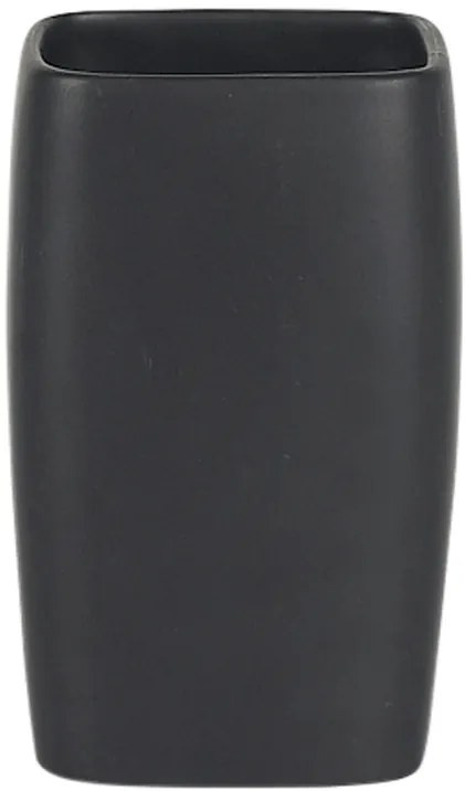 Ποτήρι Οδοντόβουρτσας (6.5x6.5x10.5) Spirella 02621.002 Retro Black