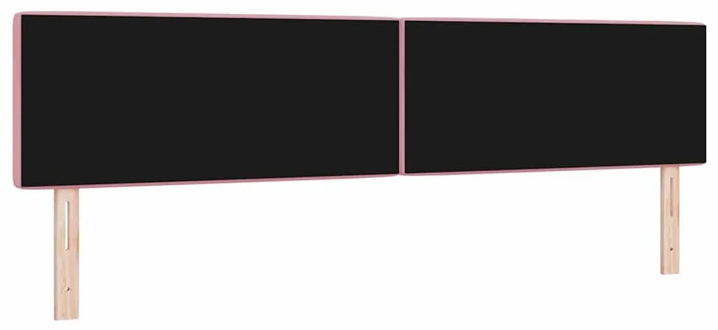 vidaXL Βελούδινο Κεφαλάρι Argyle με κεφαλάρι Ροζ 200 cm Βελούδο