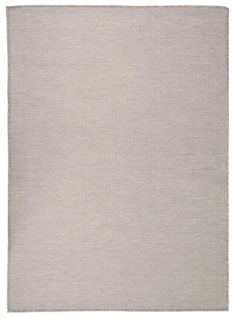 vidaXL Χαλί Εξωτερικού Χώρου με Επίπεδη Ύφανση Ανοιχτό Γκρι 200x280 εκ.