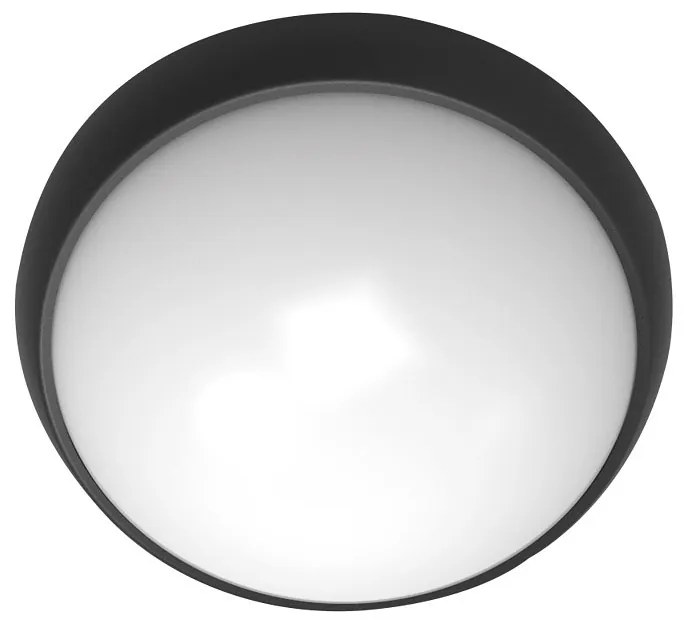 Adeleq Led Πλαφονιέρα PC Στρογγυλή Φ213mm 9W 4000K Ip65 Γραφίτης 21-00911