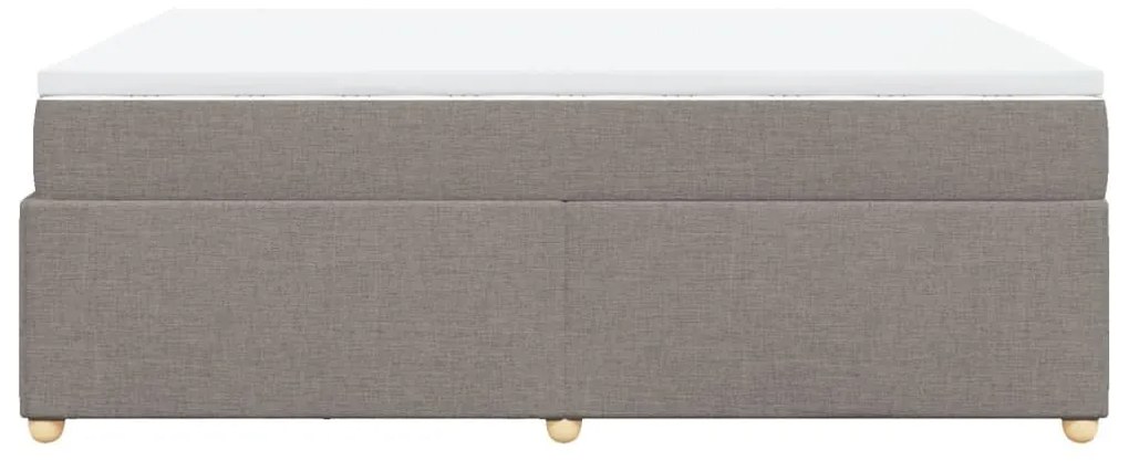 Κρεβάτι Boxspring με Στρώμα Taupe 140x200 εκ. Υφασμάτινο - Μπεζ-Γκρι