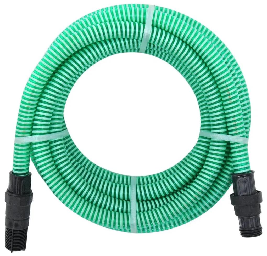 Σωλήνας Αναρρόφησης με Συνδέσεις από PVC Πράσινος 4 μ/1" PVC - Πράσινο