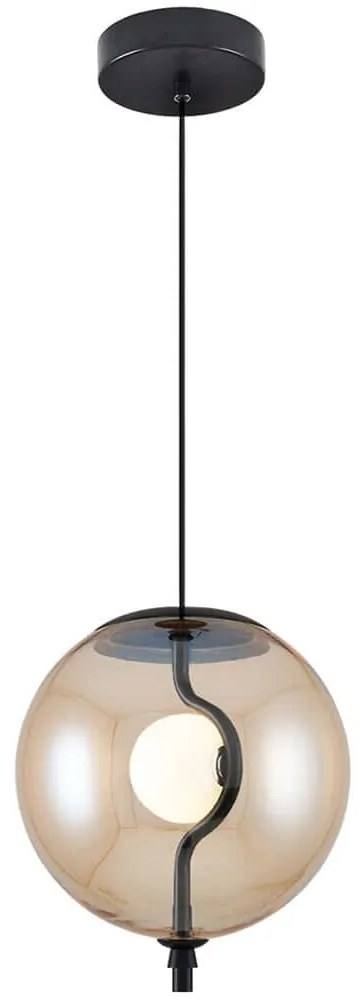Φωτιστικό Οροφής 701CHD1642 Φ24x120cm 1xG4 10W Amber-Black Opviq