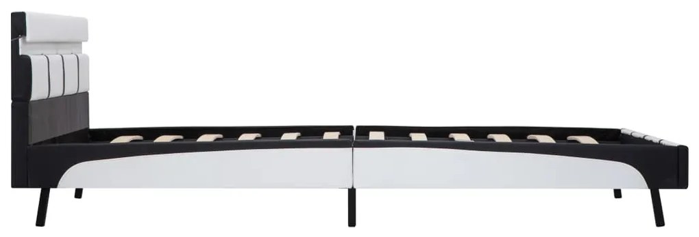 vidaXL Πλαίσιο Κρεβατιού με LED Λευκό 160x200 εκ. από Συνθετικό Δέρμα
