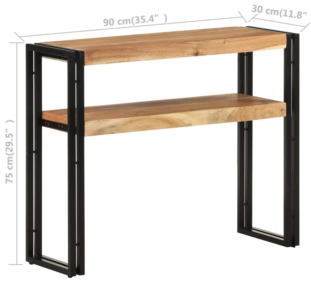 vidaXL Τραπέζι Κονσόλα 90 x 30 x 75 εκ. από Μασίφ Ξύλο Ακακίας