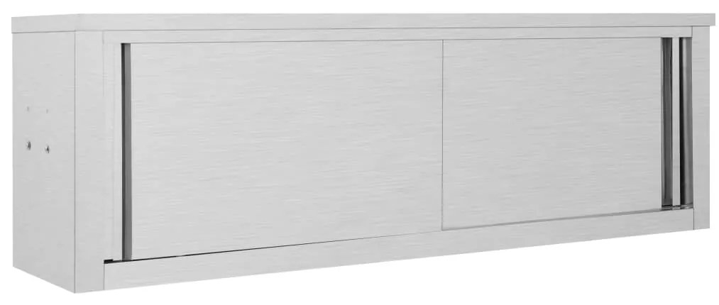 vidaXL Ερμάριο Τοίχου με Συρόμενες Πόρτες 150x40x50 εκ. Ανοξ. Ατσάλι