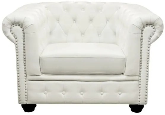 ΠΟΛΥΘΡΟΝΑ T.CHESTERFIELD POLINA HM3011.02 PU ΛΕΥΚΟ ΜΑΤ 110x90x73Y εκ.