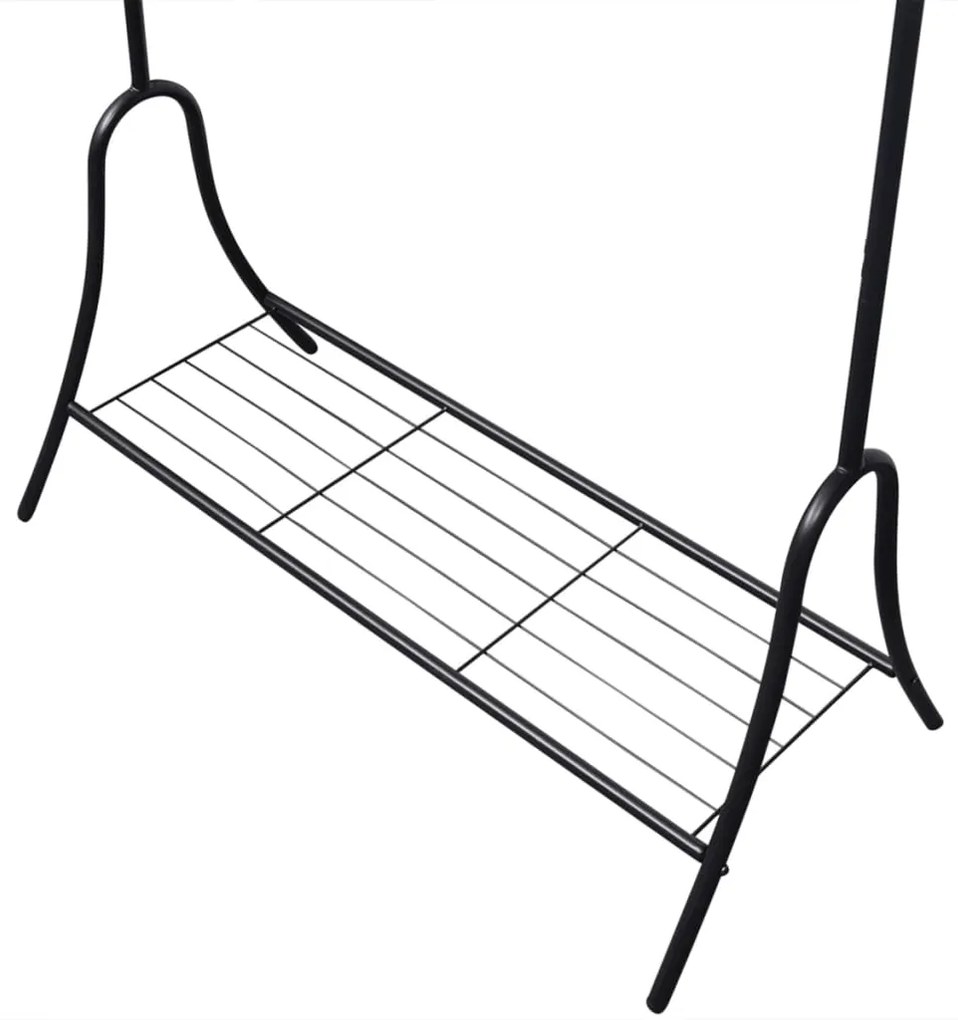 vidaXL Σταντ Ρούχων Μαύρο Ατσάλινο