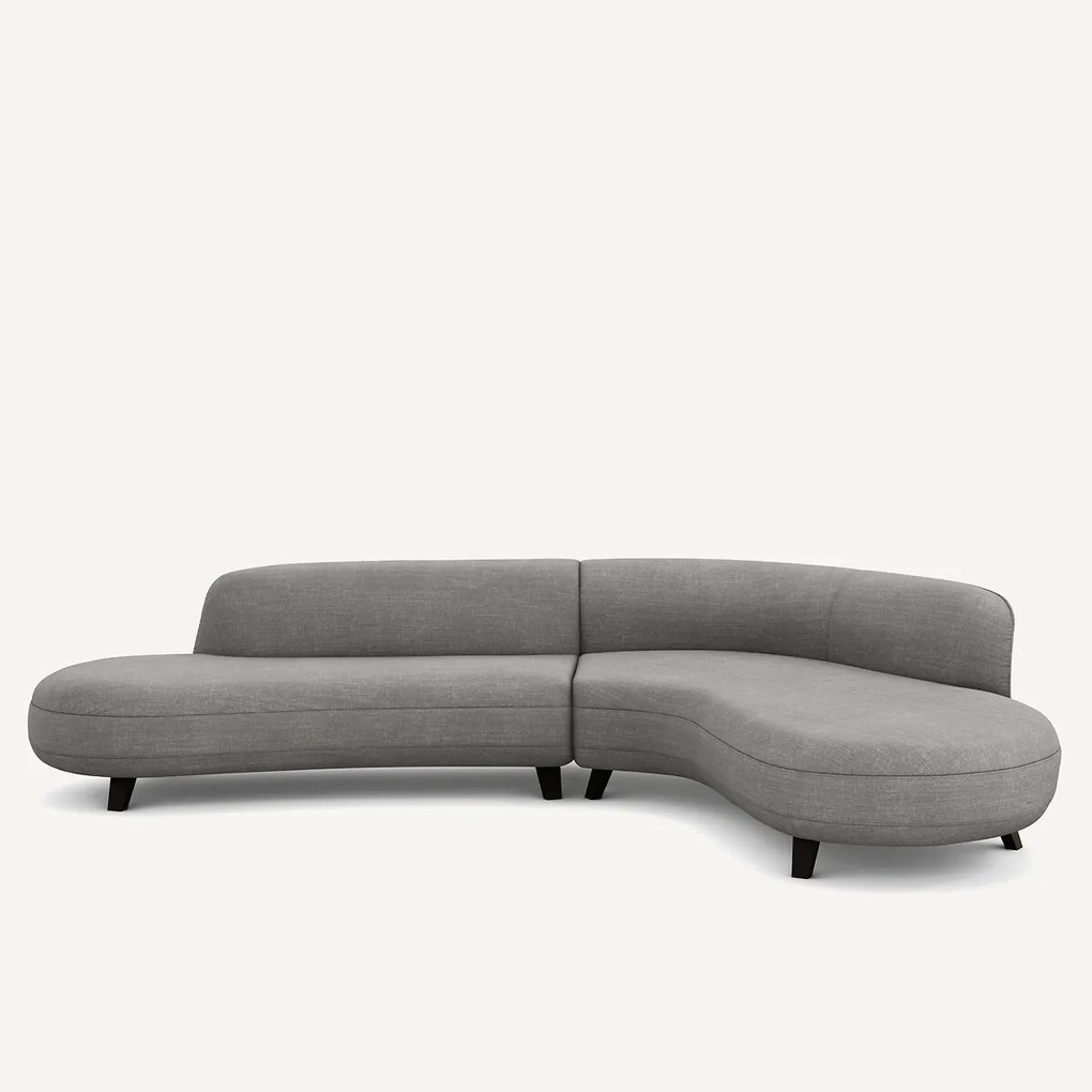 Γωνιακός καναπές από βαμβάκι λίνο - Rosebury design E.Gallina