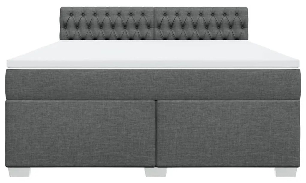 ΚΡΕΒΑΤΙ BOXSPRING ΜΕ ΣΤΡΩΜΑ ΣΚΟΥΡΟ ΓΚΡΙ 180X200 ΕΚ ΥΦΑΣΜΑΤΙΝ 3285975