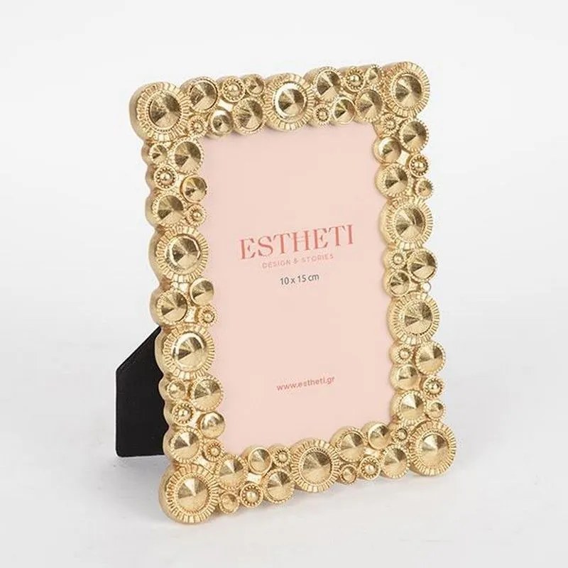 Κορνίζα Για Φωτογραφία 10x15cm 756-12043 14x1.5x18cm Gold Estheti Home Polyresin