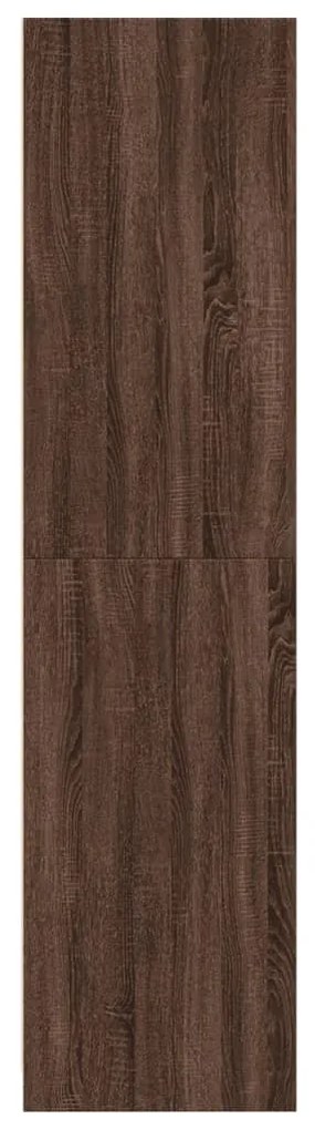 vidaXL Ντουλάπα Καφέ Δρυς 100x50x200 εκ. από Επεξεργασμένο Ξύλο