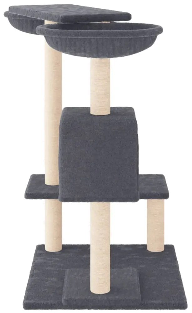 vidaXL Γατόδεντρο Σκούρο Γκρι 82 εκ. με Στύλους Ξυσίματος