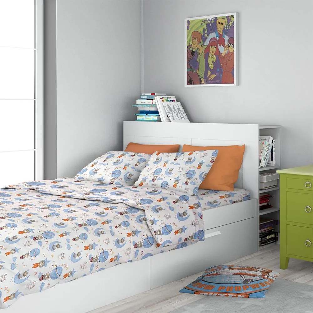 Μαξιλαροθήκη Παιδική Reach The Stars 191 Sky Blue DimCol 50Χ70 50x70cm 100% Cotton