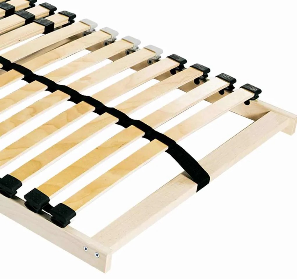 vidaXL Βάση κρεβατιού με λάμες Καφέ 90 x 190 cm Στερεό Ξύλο Μηλιάς