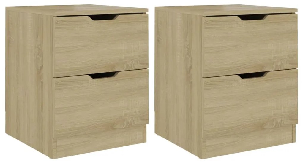 vidaXL Κομοδίνα 2 τεμ. Sonoma Δρυς 40 x 40 x 50 εκ. από Επεξεργ. Ξύλο