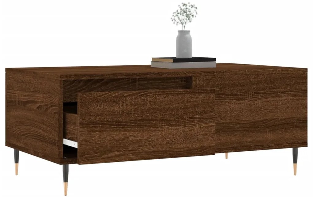 vidaXL Τραπεζάκι Σαλονιού Καφέ Δρυς 90x50x36,5 εκ. Επεξεργασμ. Ξύλο