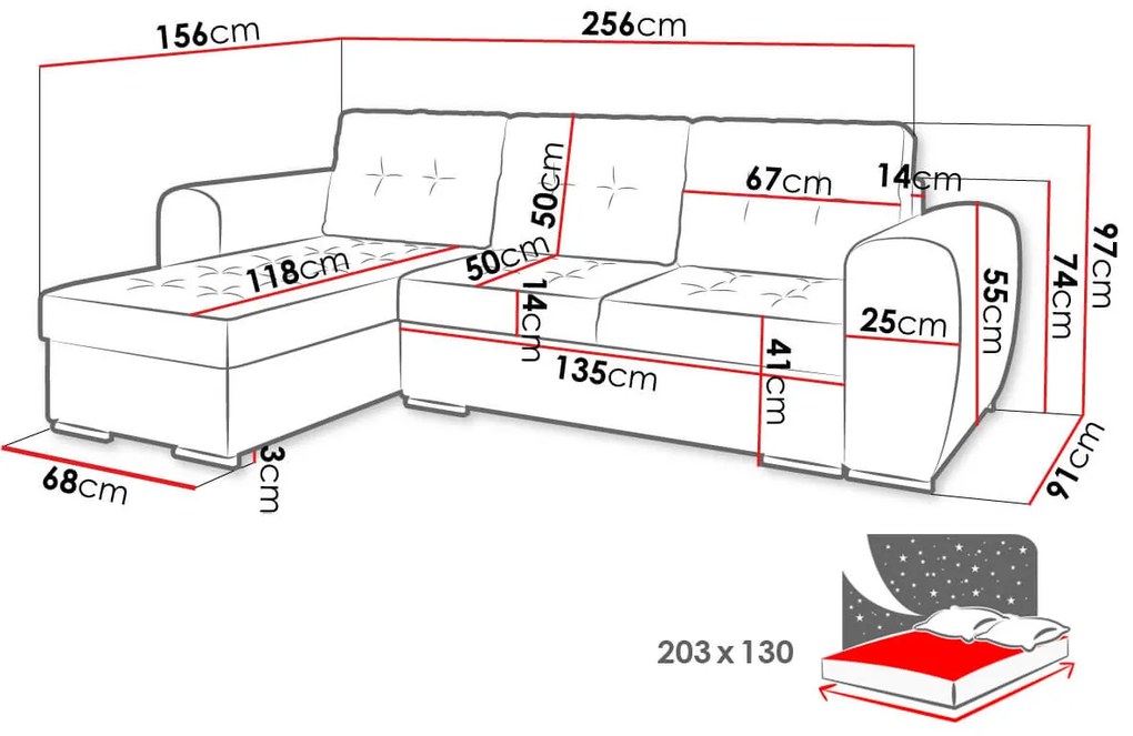 Γωνιακός καναπές Bari-Sapio milo