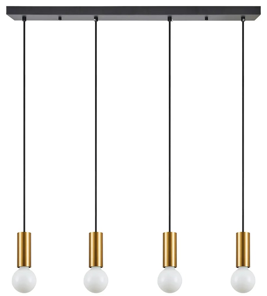 Φωτιστικό Οροφής Πολύφωτο Homelighting Adept Tube 77-8573 Gold Matt