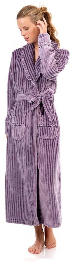 Ρόμπα Fleece Γυναικεία Mara-M 1057Β-22 Λιλά MEDIUM