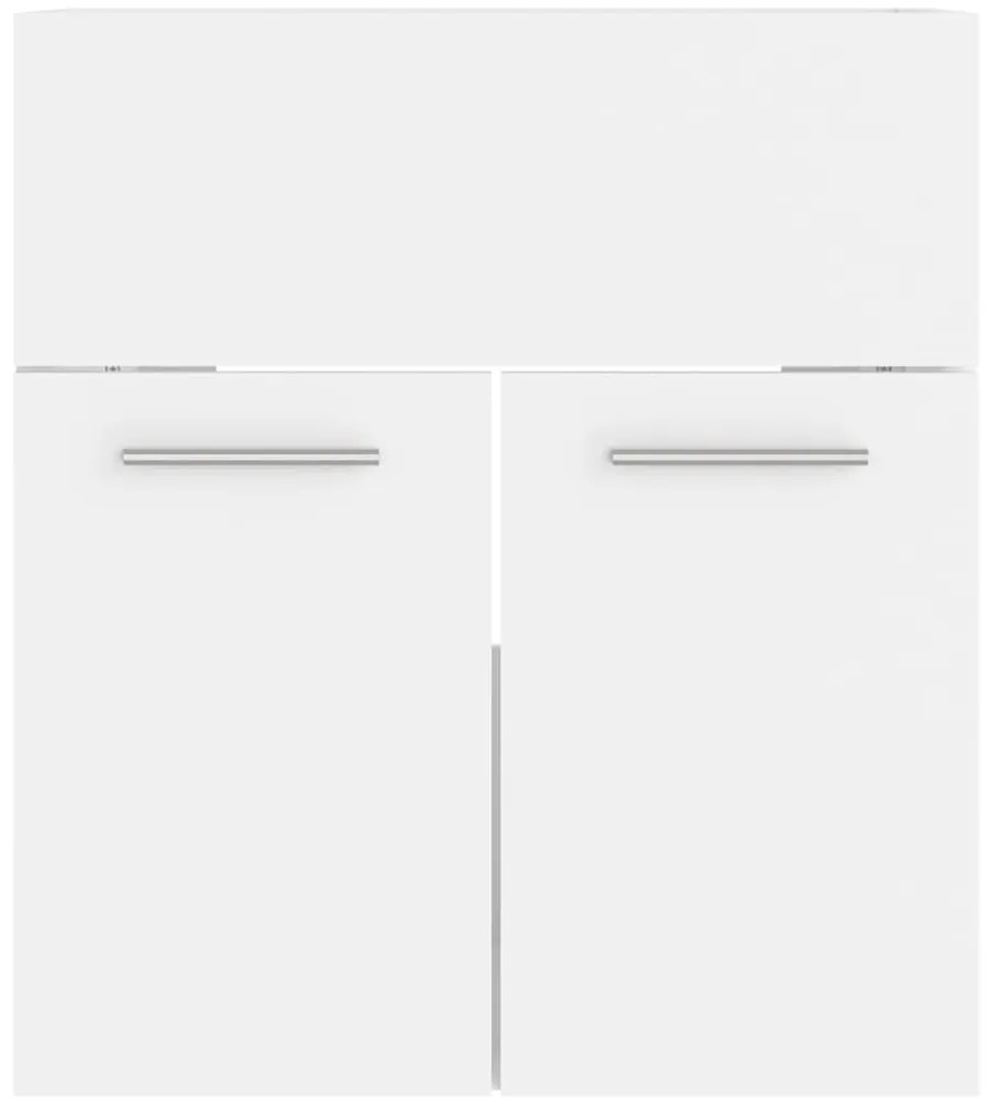 vidaXL Σετ Επίπλων Μπάνιου Λευκό από Μοριοσανίδα