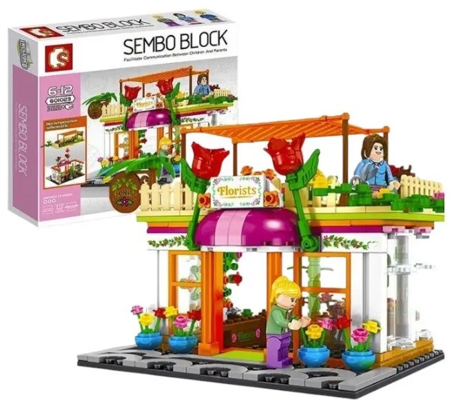 Σετ Κατασκευών DIY με Τουβλάκια - Ανθοπωλείο