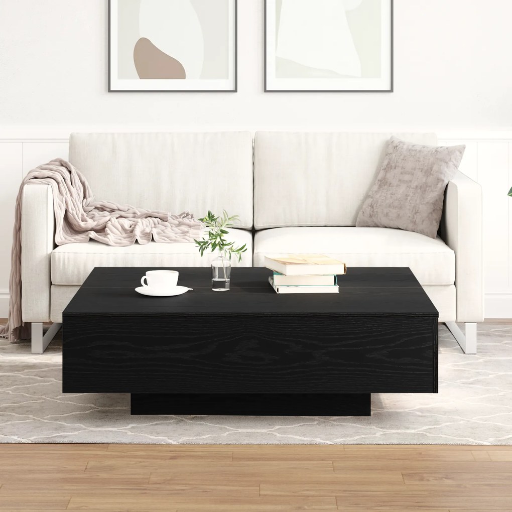 vidaXL τραπεζάκι καφέ , Μαύρο Δρυς, 100x100x31 εκ, από Ξύλο