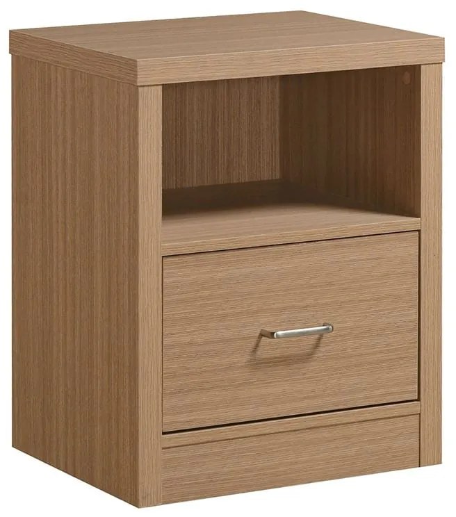 WOODWELL CALIBER Κομοδίνο με 1 Συρτάρι + 1 Ράφι, Απόχρωση Sonoma Oak 47x39x60cm Ε7387